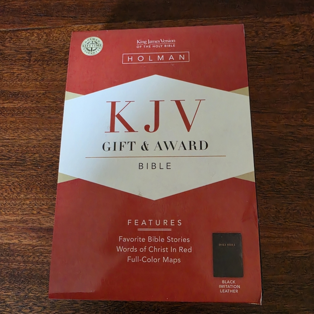 Holy Bible KJV Gift and Award Red Letter Edition Holman Black Imitation Leather